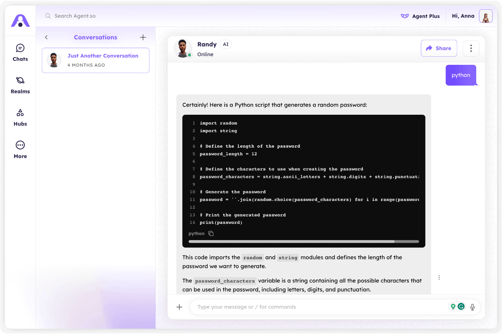 A screenshot of the Agent.so "Chat with Evan, Your Personal AI Brand Manager for Free" Page